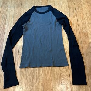 Black and Grey Brandy Melville Long Sleeve
